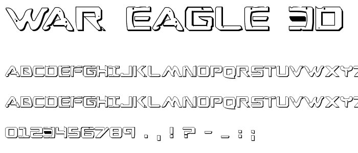 War Eagle 3D font
